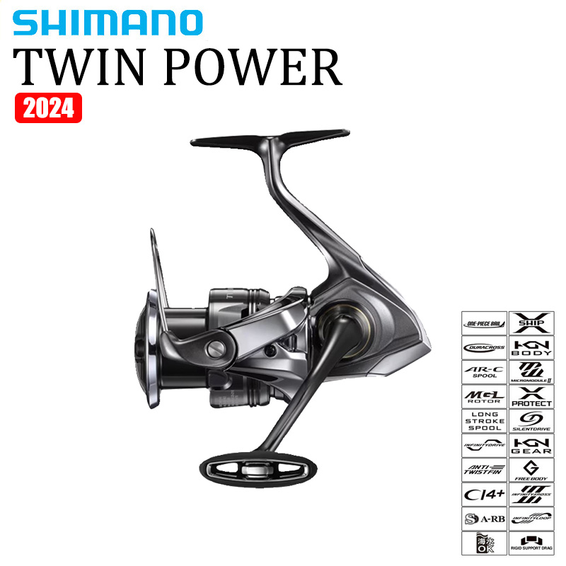 Shimano Reel Sienna - SHIMANO 2024 TWINPOWER moulinet de pêche